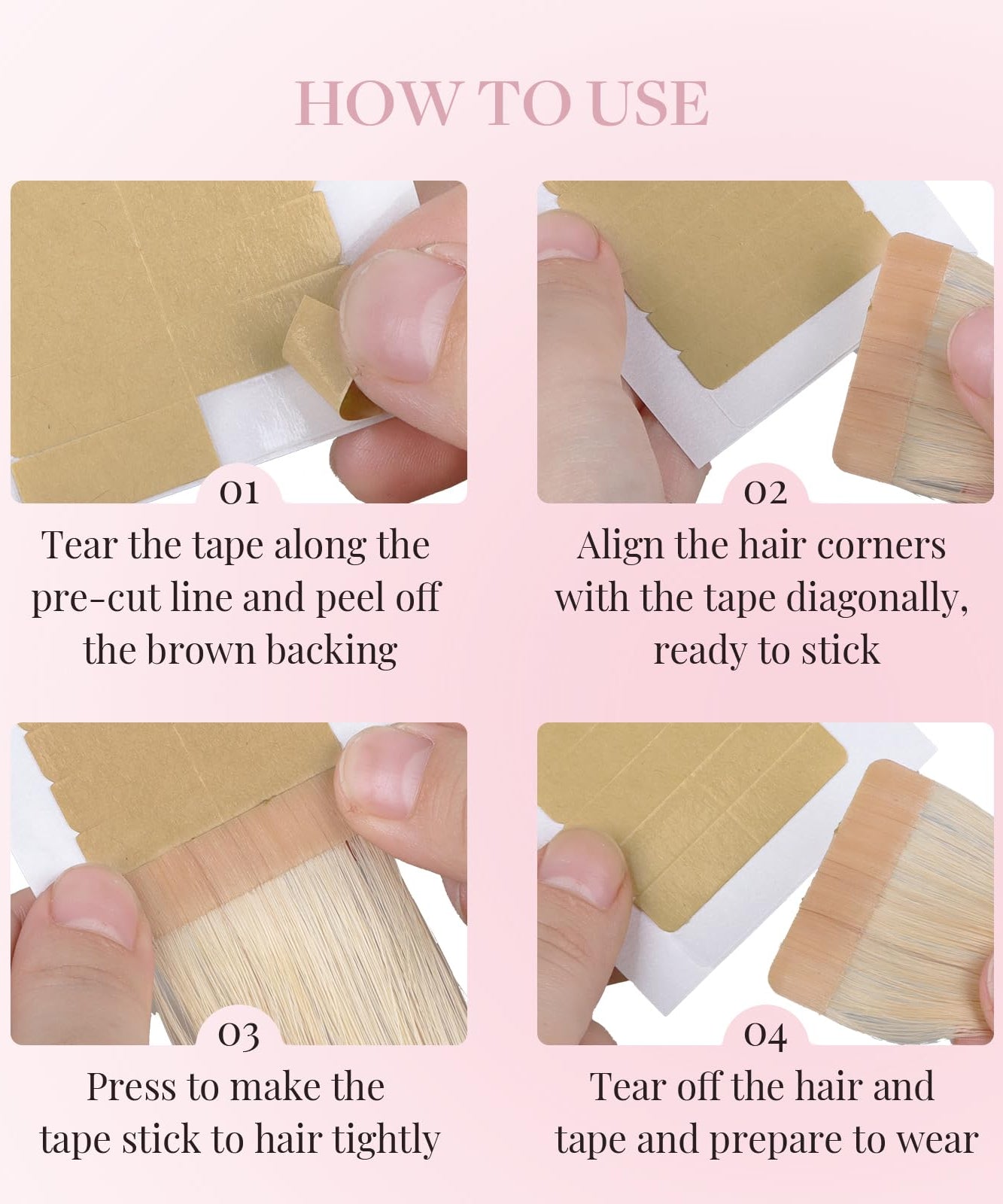 Sheets Wig Glue Kraft Double-Sided Hair Extension (12pcs)