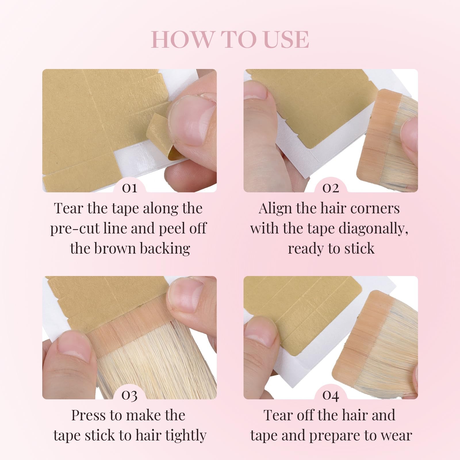 Sheets Wig Glue Kraft Double-Sided Hair Extension (12pcs)