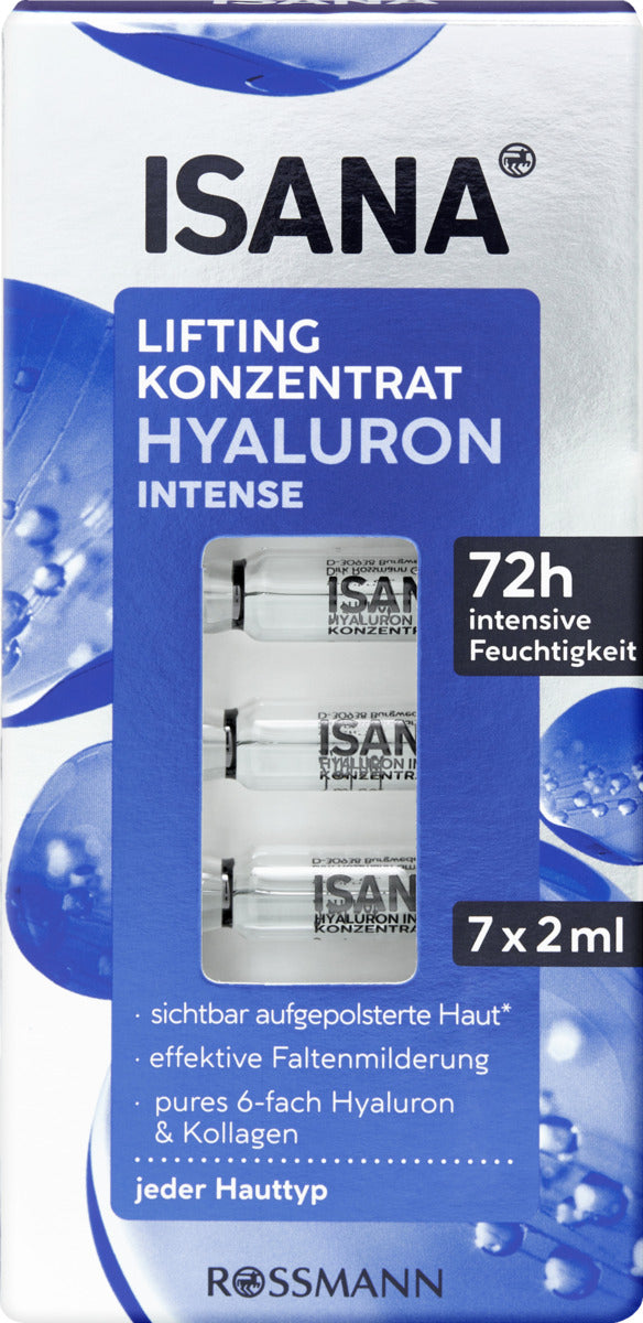 ISANA Lifting Concentrate Hyaluron Intense 7x2ml Ampoules Serum