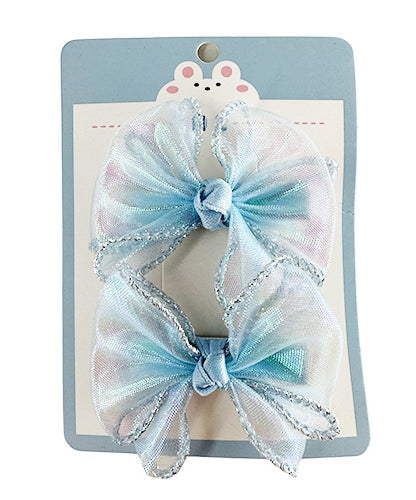 Hair Clip decorated with a butterfly knot (2 pieces)