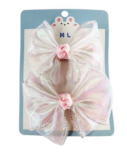 Hair Clip decorated with a butterfly knot (2 pieces) Hair Clip decorated with a butterfly knot (2 pieces)