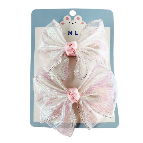 Hair Clip decorated with a butterfly knot (2 pieces)