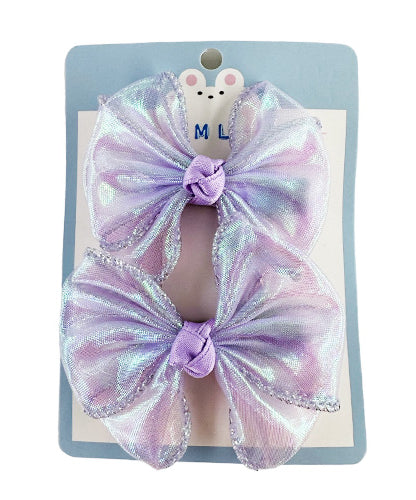 Hair Clip decorated with a butterfly knot (2 pieces) Hair Clip decorated with a butterfly knot (2 pieces)
