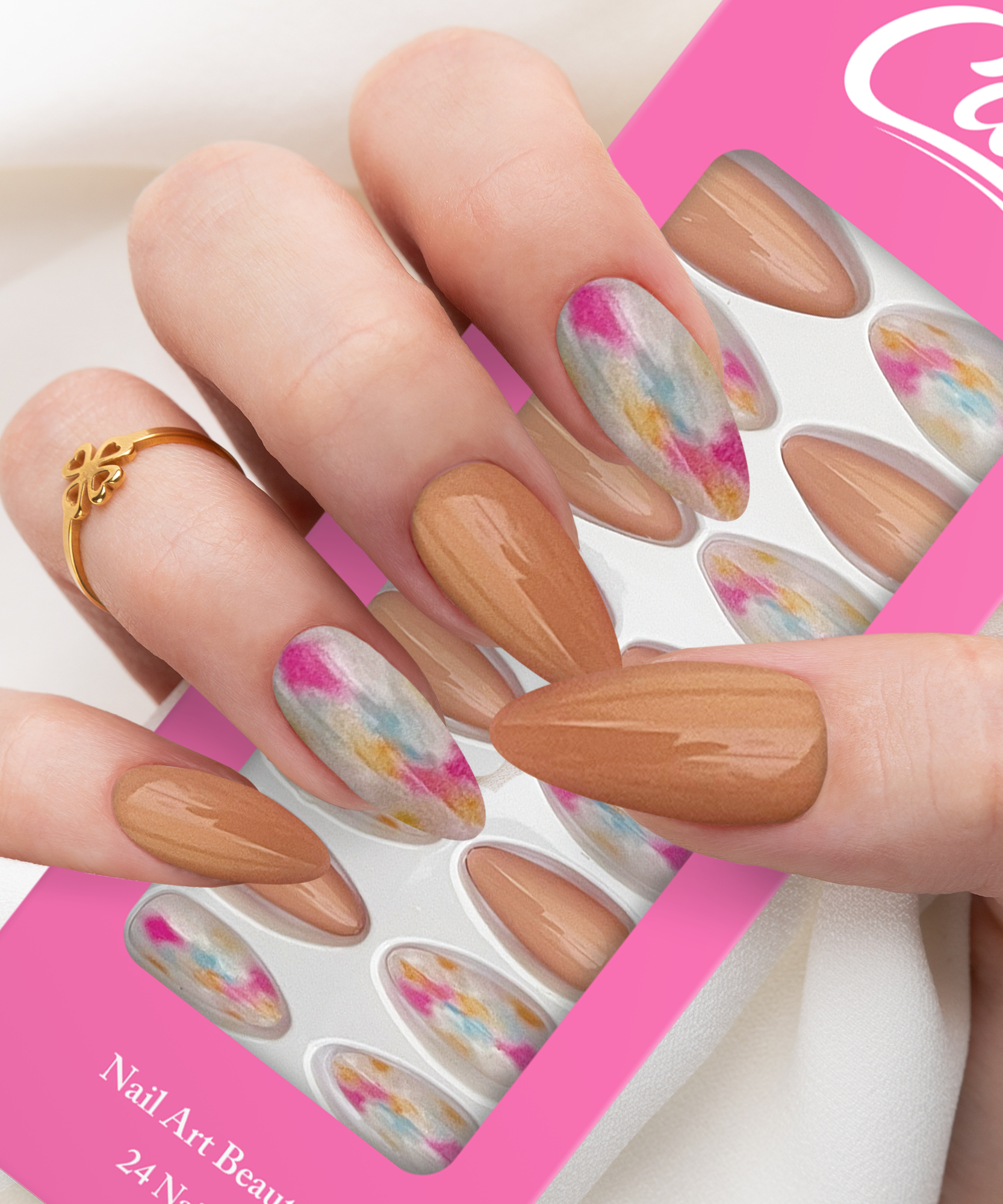 Cuty Nails Set: Flawless Acrylic Nails with Jelly Tape Adhesion