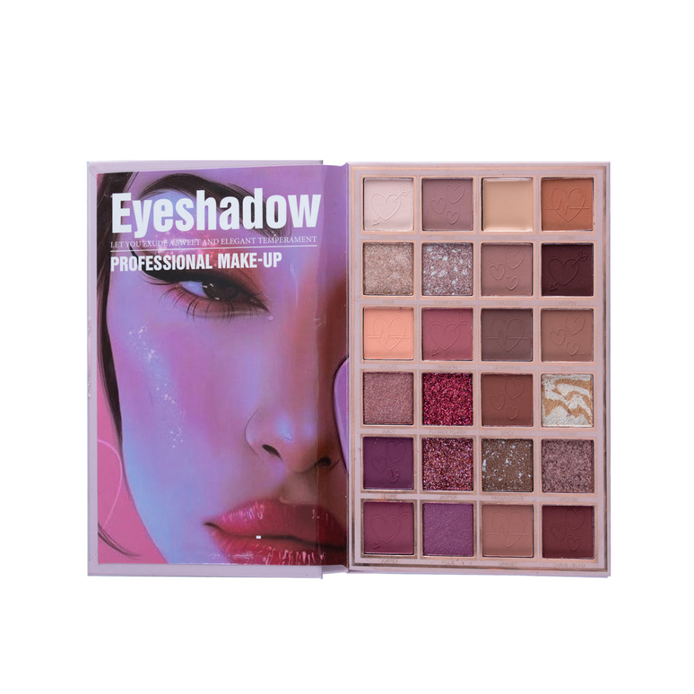 Christine 5-in-1 Makeup Booklet - Eyeshadow & Highlighter & Blusher & Lipstick & Concealer