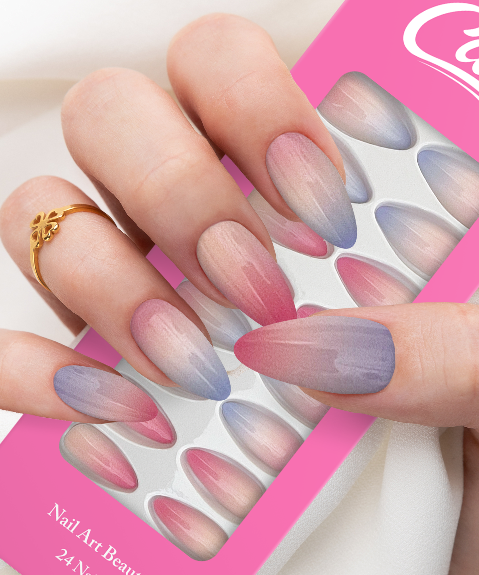 Cuty Nails Set: Flawless Acrylic Nails with Jelly Tape Adhesion