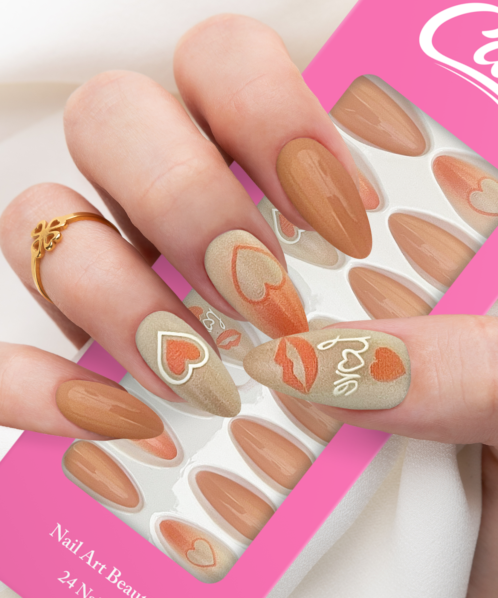 Cuty Nails Set: Flawless Acrylic Nails with Jelly Tape Adhesion