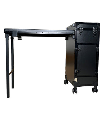 Rolling Trolley Table Aluminum Makeup & manicure With 4 Drawers