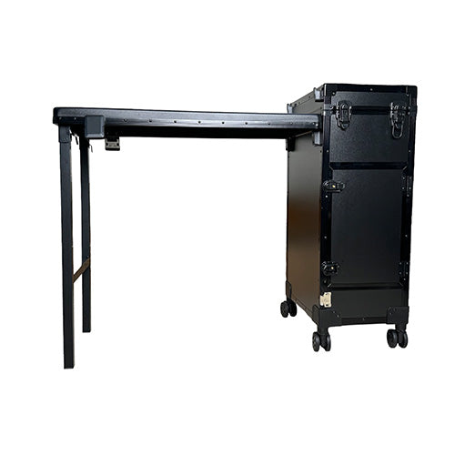 Rolling Trolley Table Aluminum Makeup & manicure With 4 Drawers