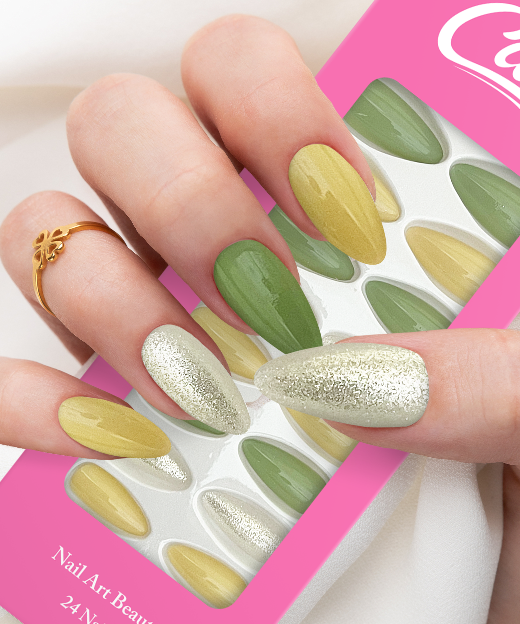 Cuty Nails Set: Flawless Acrylic Nails with Jelly Tape Adhesion