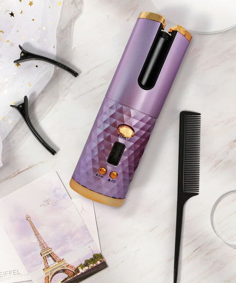 Cordless Automatic Rotating Hair Curler USB Rechargeable