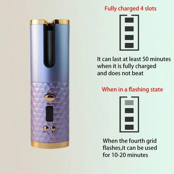 Cordless Automatic Rotating Hair Curler USB Rechargeable