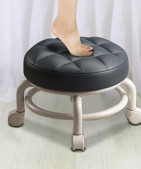 Low Comfortable Rolling Pedicure Stool