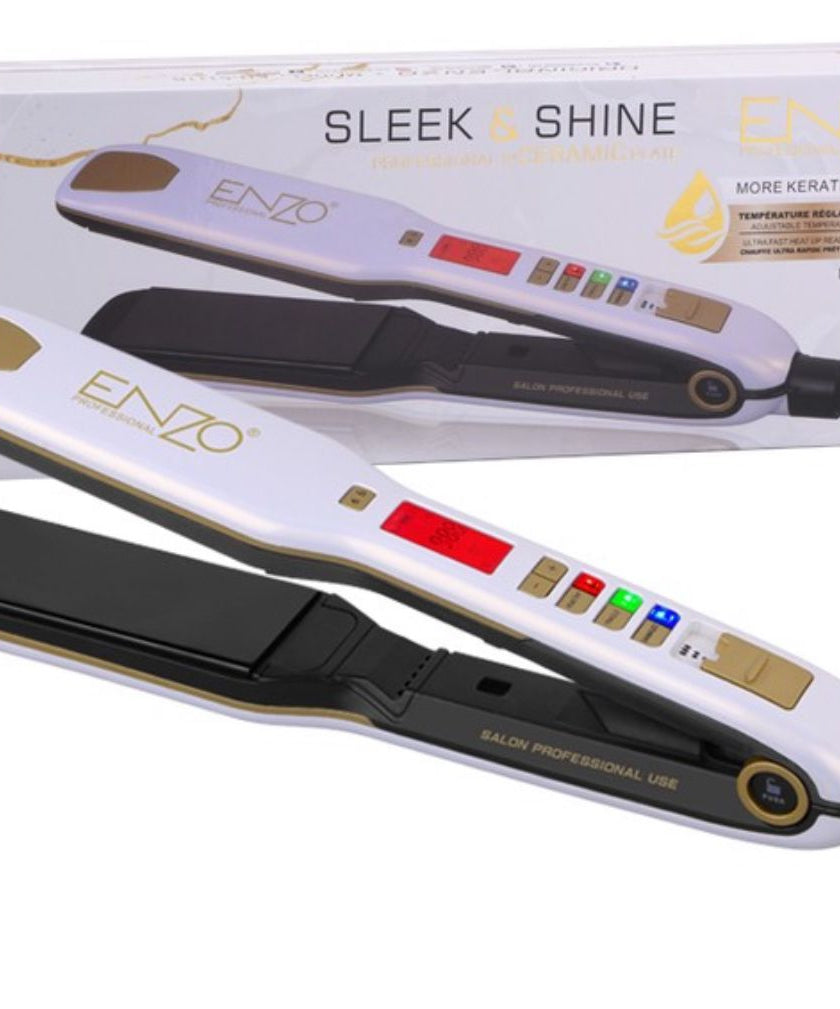 ENZO Professional Ionic Hair Straightener 2 in 1 Flat Irons for Keratin