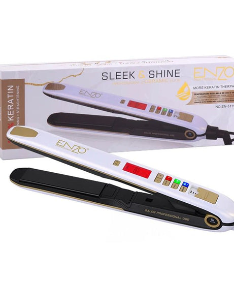 ENZO Professional Ionic Hair Straightener 2 in 1 Flat Irons for Keratin