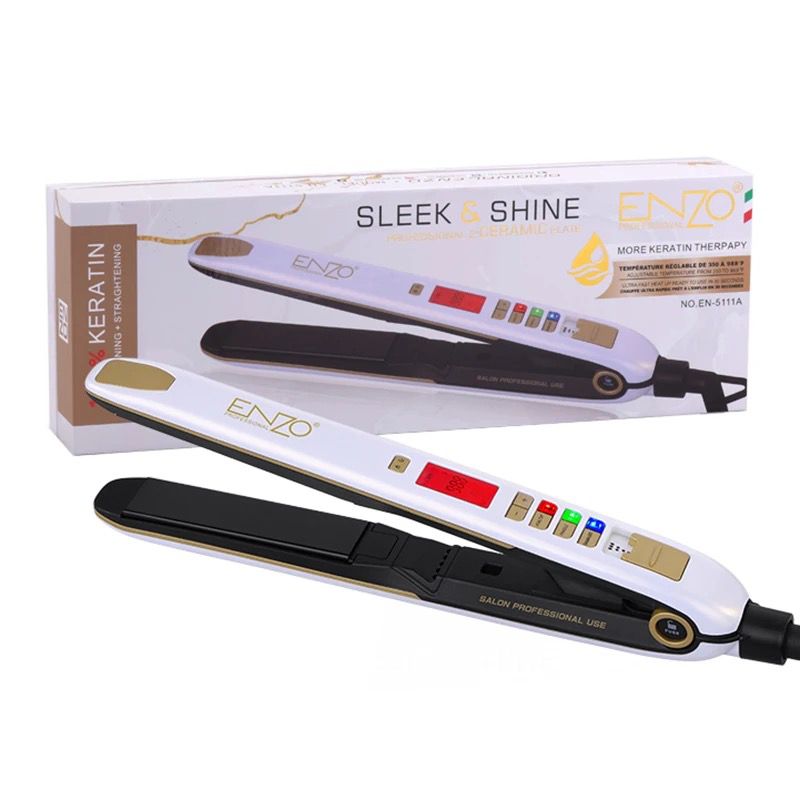ENZO Professional Ionic Hair Straightener 2 in 1 Flat Irons for Keratin