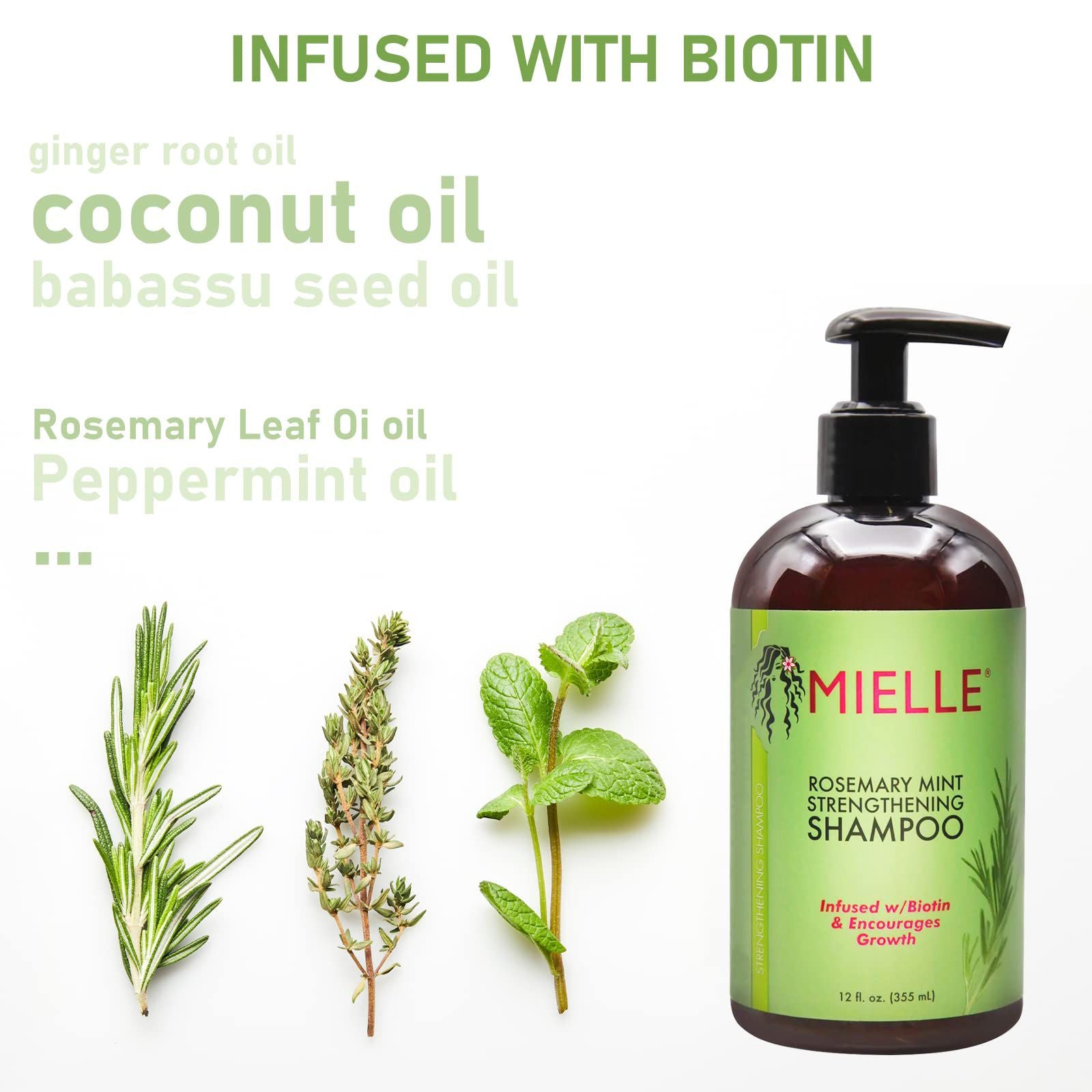 Mielle Rosemary Mint Strengthening Shampoo (355ml)