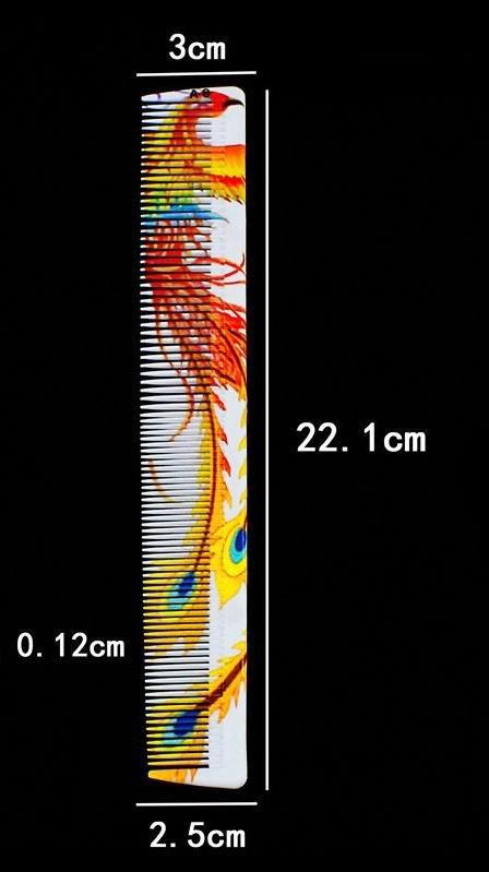 Peacock Pattern Hair Comb
