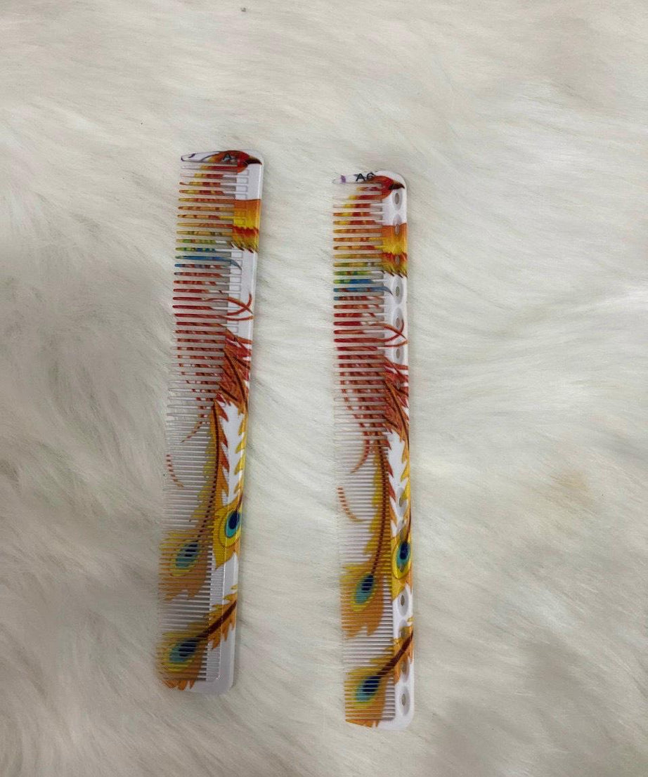 Peacock Pattern Hair Comb