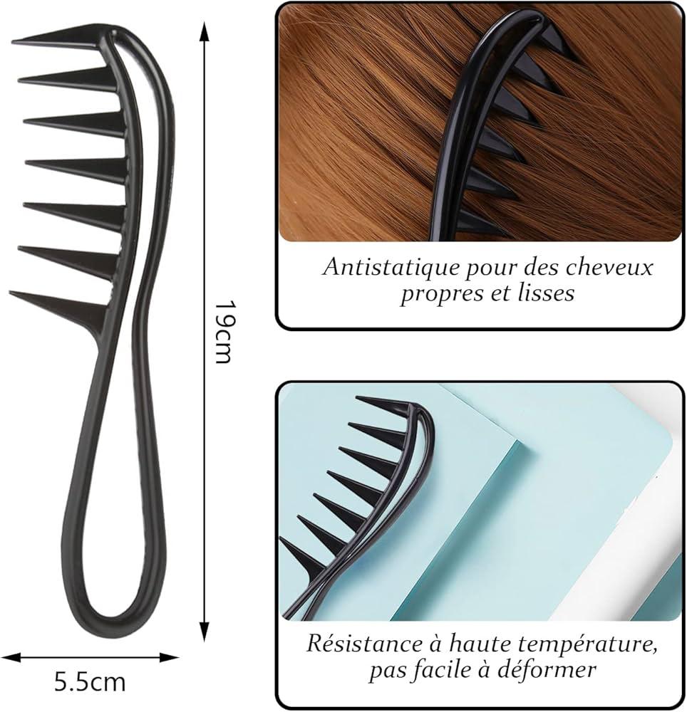 Wide Tooth Curling Comb Hair