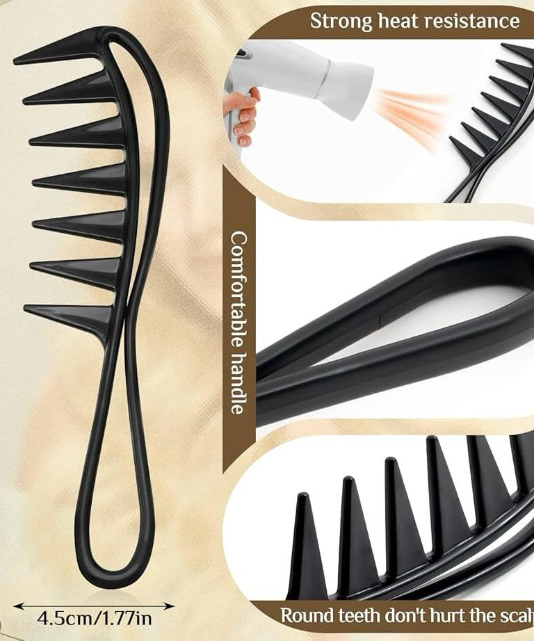Wide Tooth Curling Comb Hair