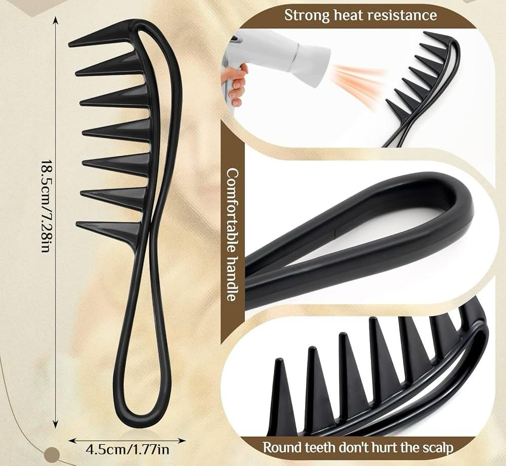 Wide Tooth Curling Comb Hair
