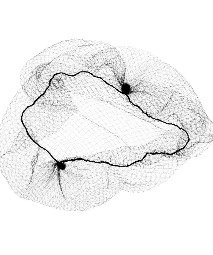 شبكة شعر عالية الجودة من النايلون بحافة مرنة (144 قطعة)