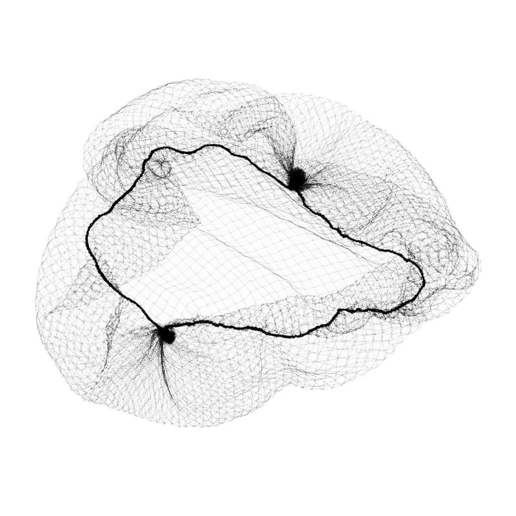 شبكة شعر عالية الجودة من النايلون بحافة مرنة (144 قطعة)