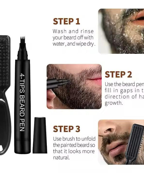 BUNEE 4-Tips Beard Pen