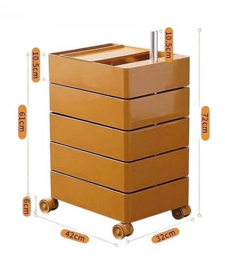Trolley Rolling Yellow 5 Tier Trolley Rolling Yellow 5 Tier