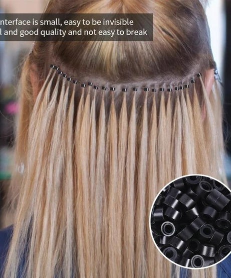 Micro Rings Links Beads Silicone Hair Extensions (10 pieces)