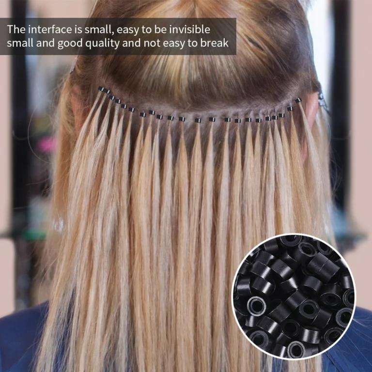 Micro Rings Links Beads Silicone Hair Extensions (10 pieces)