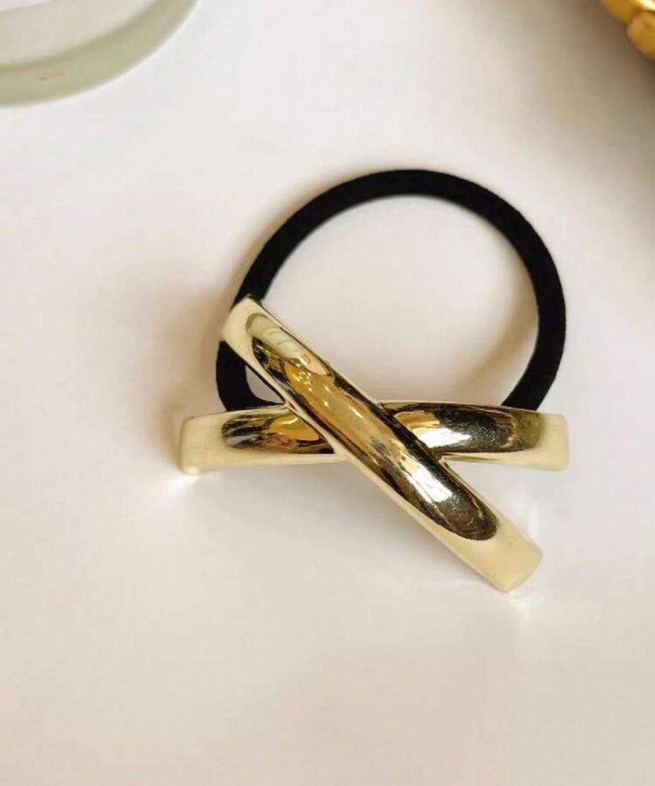 Gold Metal Hair Tie Accessory Scx (1 piece)