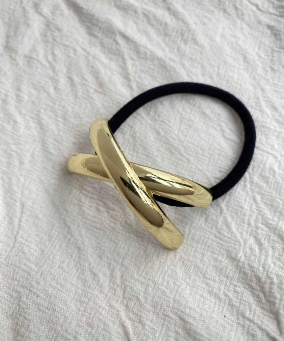 Gold Metal Hair Tie Accessory Scx (1 piece)