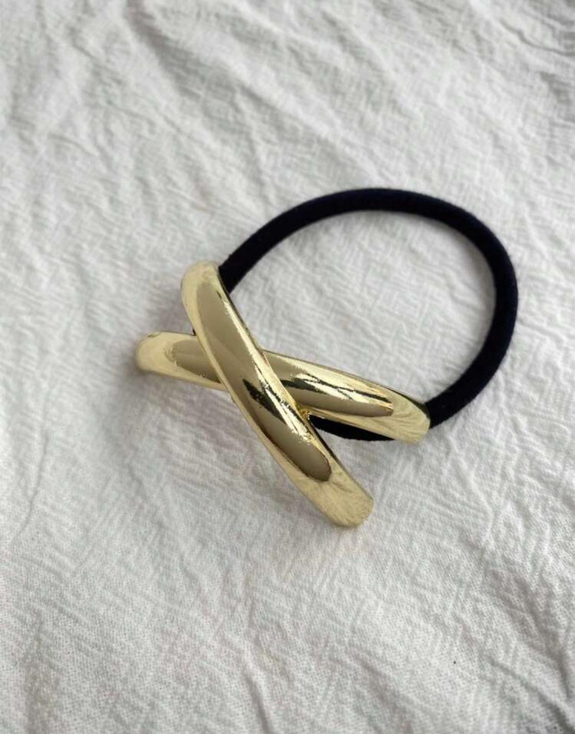 Gold Metal Hair Tie Accessory Scx (1 piece)