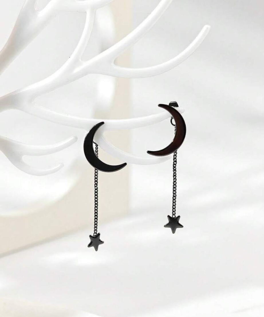 Back Earrings Star & Moon (1 pair )