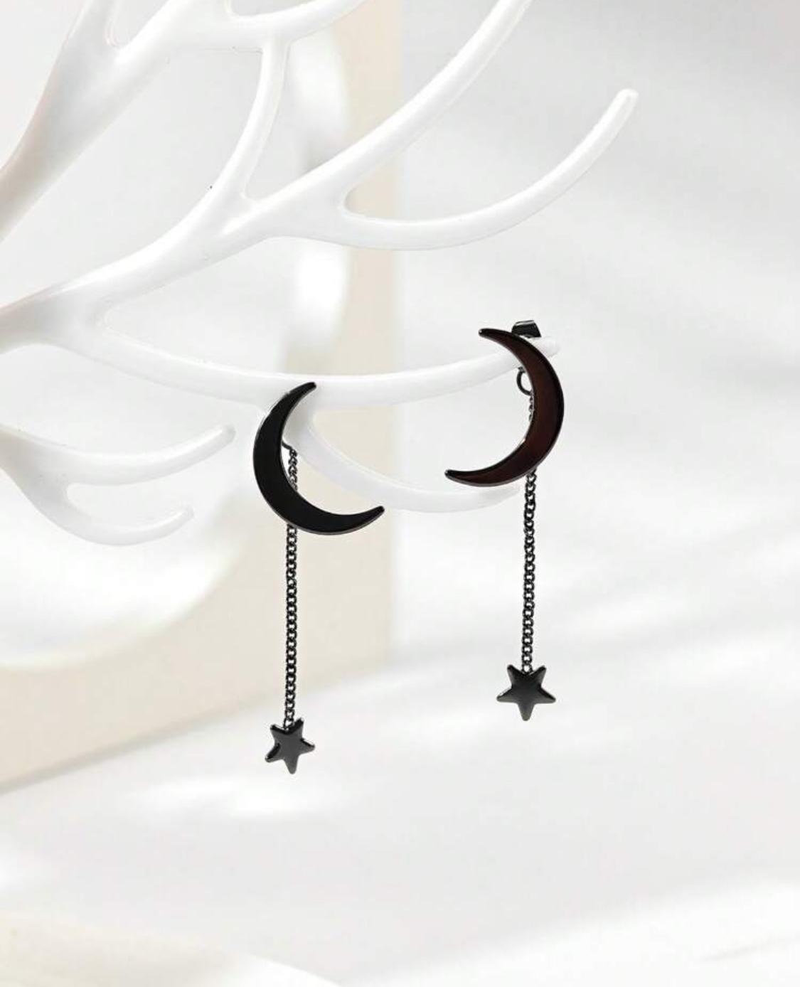 Back Earrings Star & Moon (1 pair )