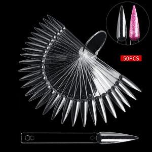 Set Transparent Practice Nail Swatch Sticks (50 pieces)