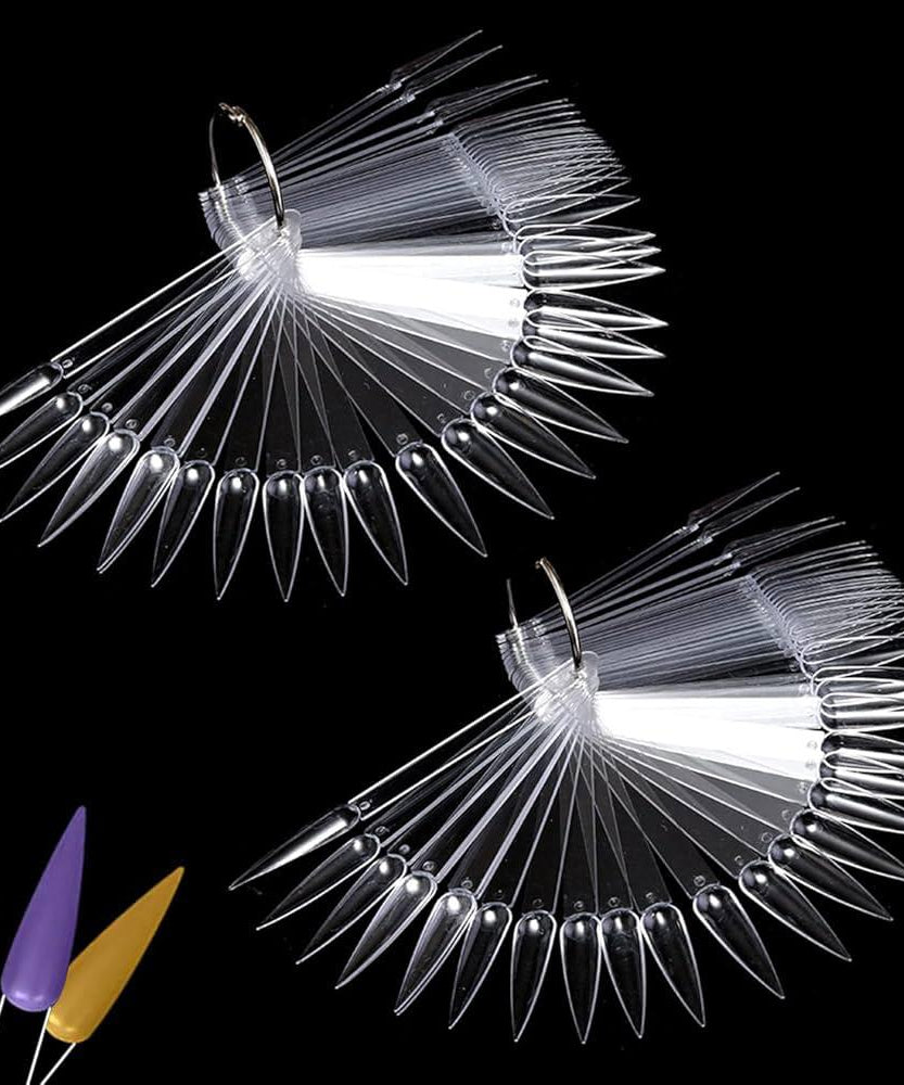 Set Transparent Practice Nail Swatch Sticks (50 pieces)