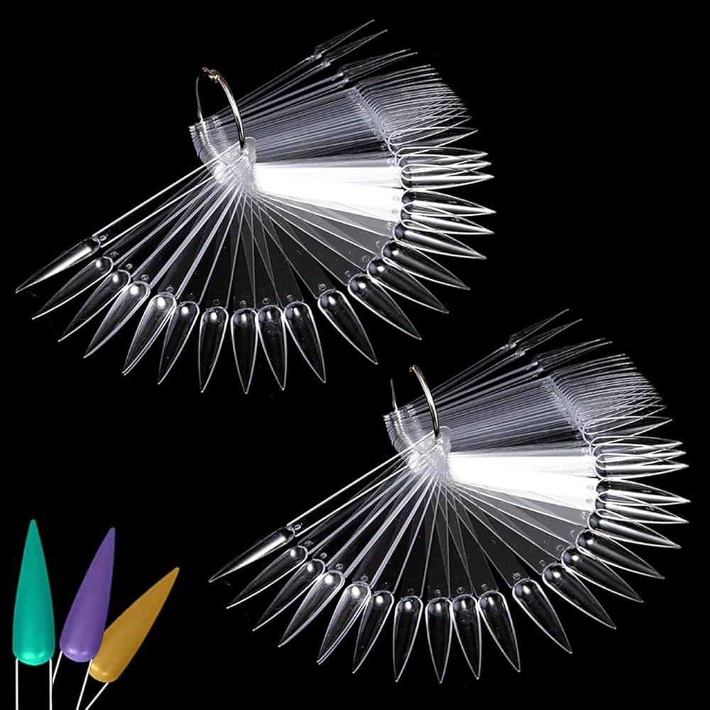 Set Transparent Practice Nail Swatch Sticks (50 pieces)