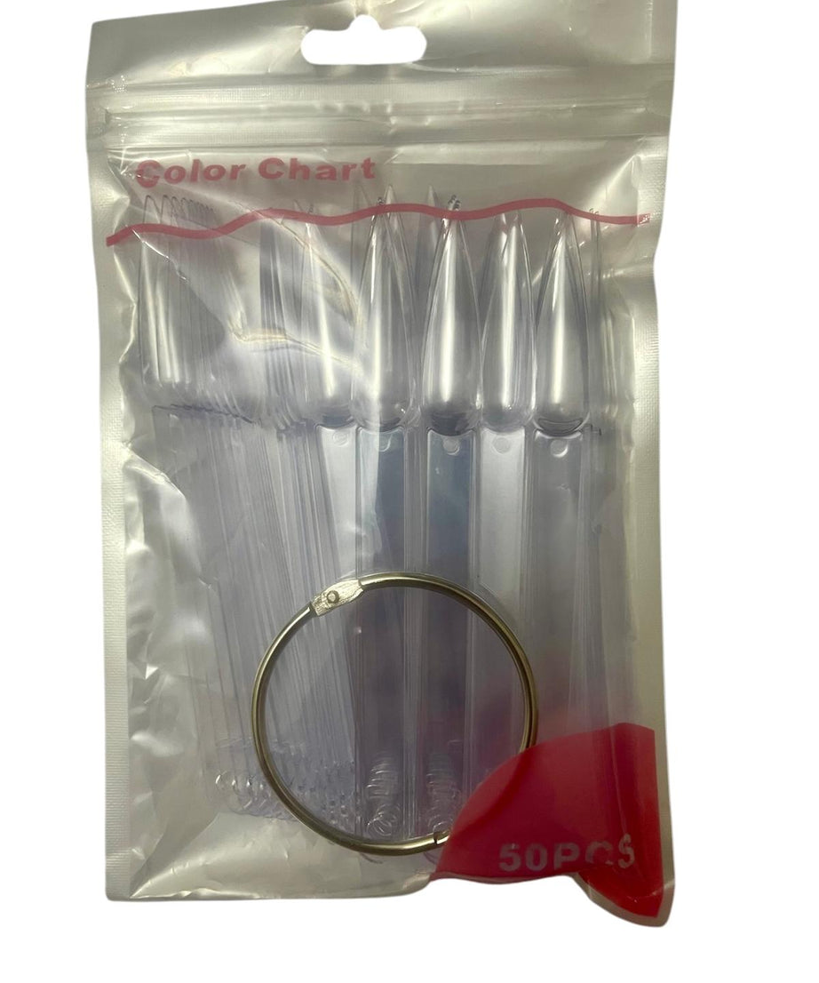 Set Transparent Practice Nail Swatch Sticks (50 pieces)