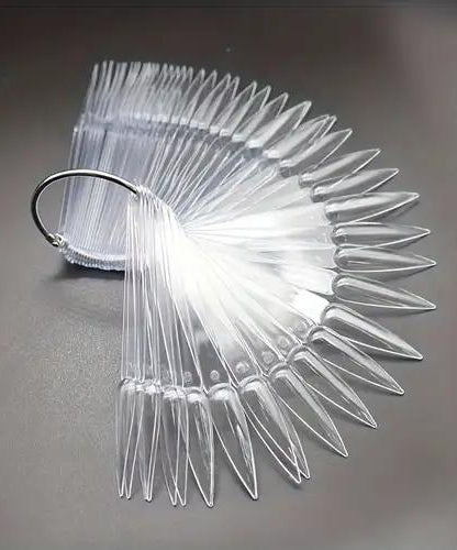 Set Transparent Practice Nail Swatch Sticks (50 pieces)