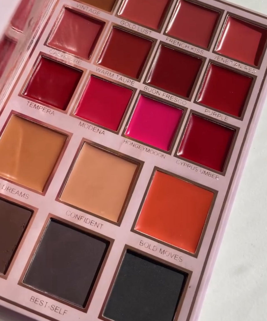 كتيب مكياج كريستين 5 في 1-ظلال العيون و Highlighter & Blusher & Lipstick & Coft