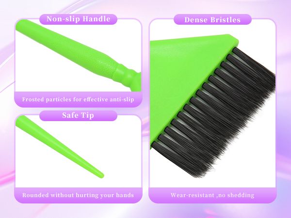 Coloring Brush Hair green & black (1pc)