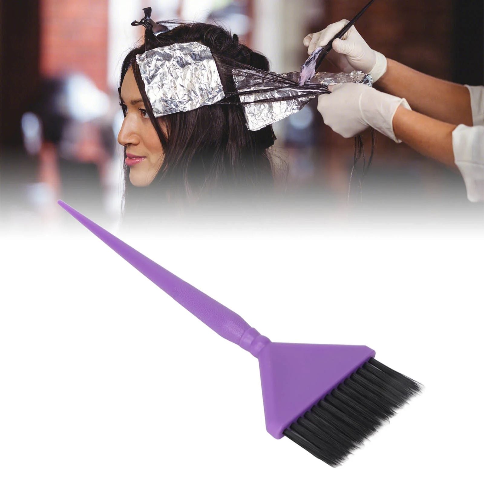 Coloring Brush Hair Purple & Black (1pc)