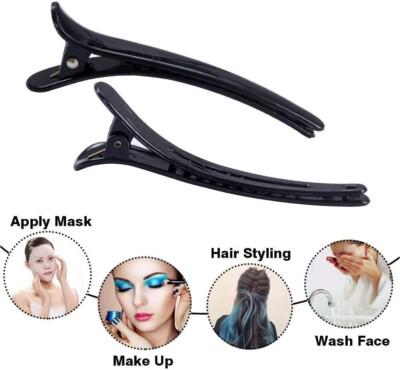 Professional Hair Clips Black (6 pieces)