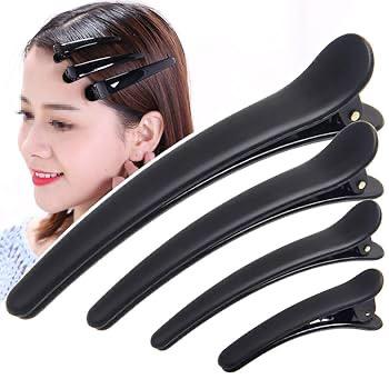 Professional Hair Clips Black (6 pieces)