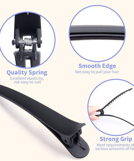 Professional Hair Clips Black (6 pieces) Professional Hair Clips Black (6 pieces)