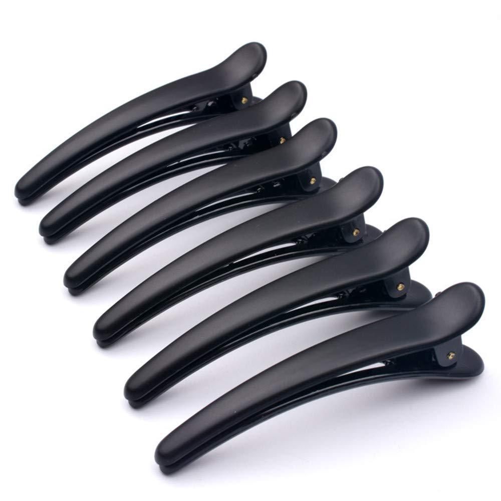 Professional Hair Clips Black (6 pieces)