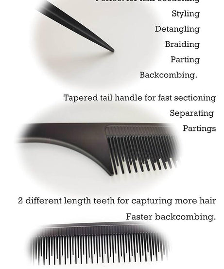 TONI & GUY 8612 - Hair Brush Plastic Black